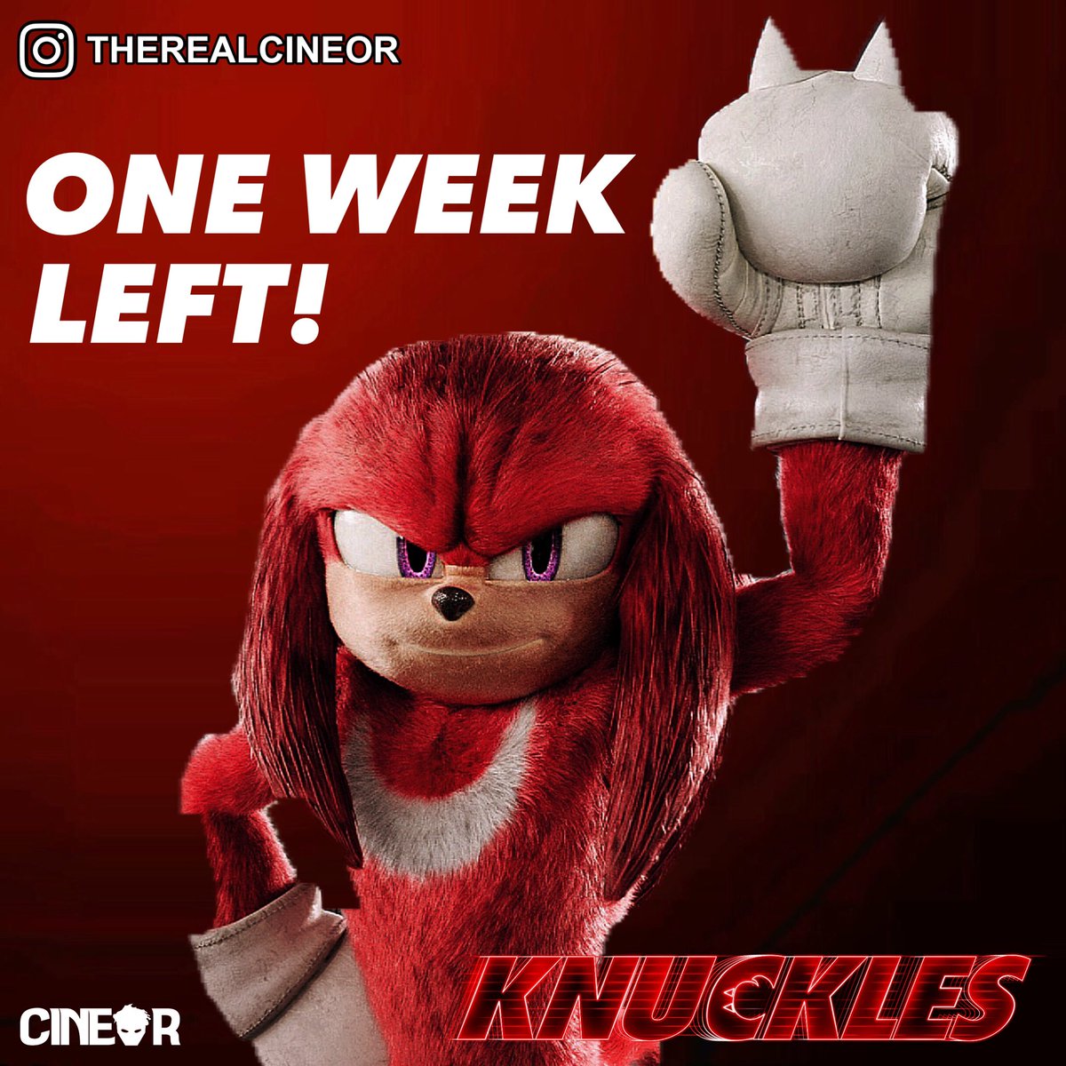 One Week Left until the #knuckles Series release on Paramount+ streaming all 6 episodes! Don’t miss it! 👀😆🥊🔥

#Knucklesseries #ParamountPlus #SonicMovie3 #sonicmovie #sonicthehdgehog #paramountpictures