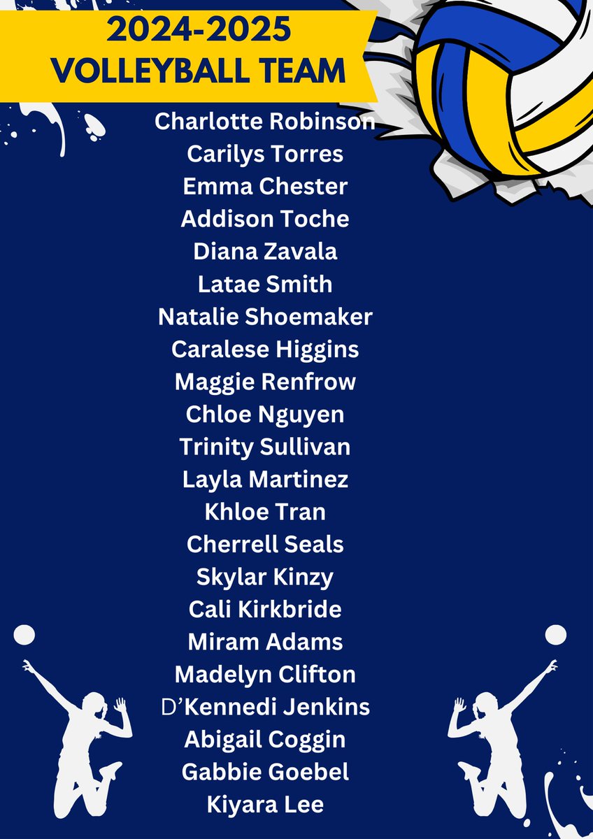 Congratulations to your St. Martin High school 2024-2025 Volleyball team! Great Job ladies! The future is Bright! #SMHSV 🏐💙🐝💛