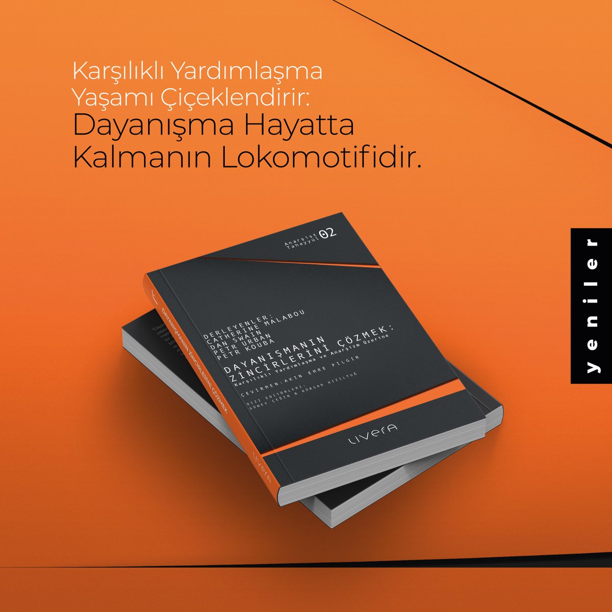 Livera yayınları Anarşist Tahayyül serimizin 2. Kitabı, Catherine Malabou'nun #nöroplastisite ve Kropotkin'in #karşılıklıyardımlaşma kavramları etrafında 14 yazardan muazzam zengin bir insan türü, etik ve toplumsal mücadele tartışması. Çeviren: Akın Emre Pilgir @guneyceginn