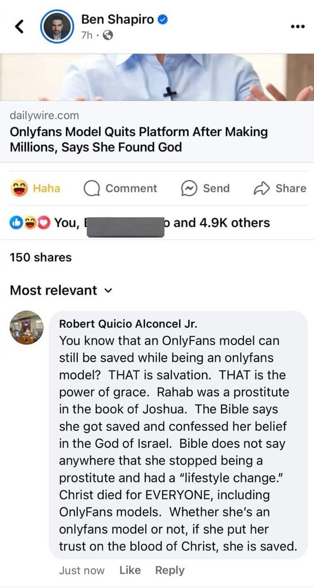 Is Robert sharing biblical facts? A. Yes B. No