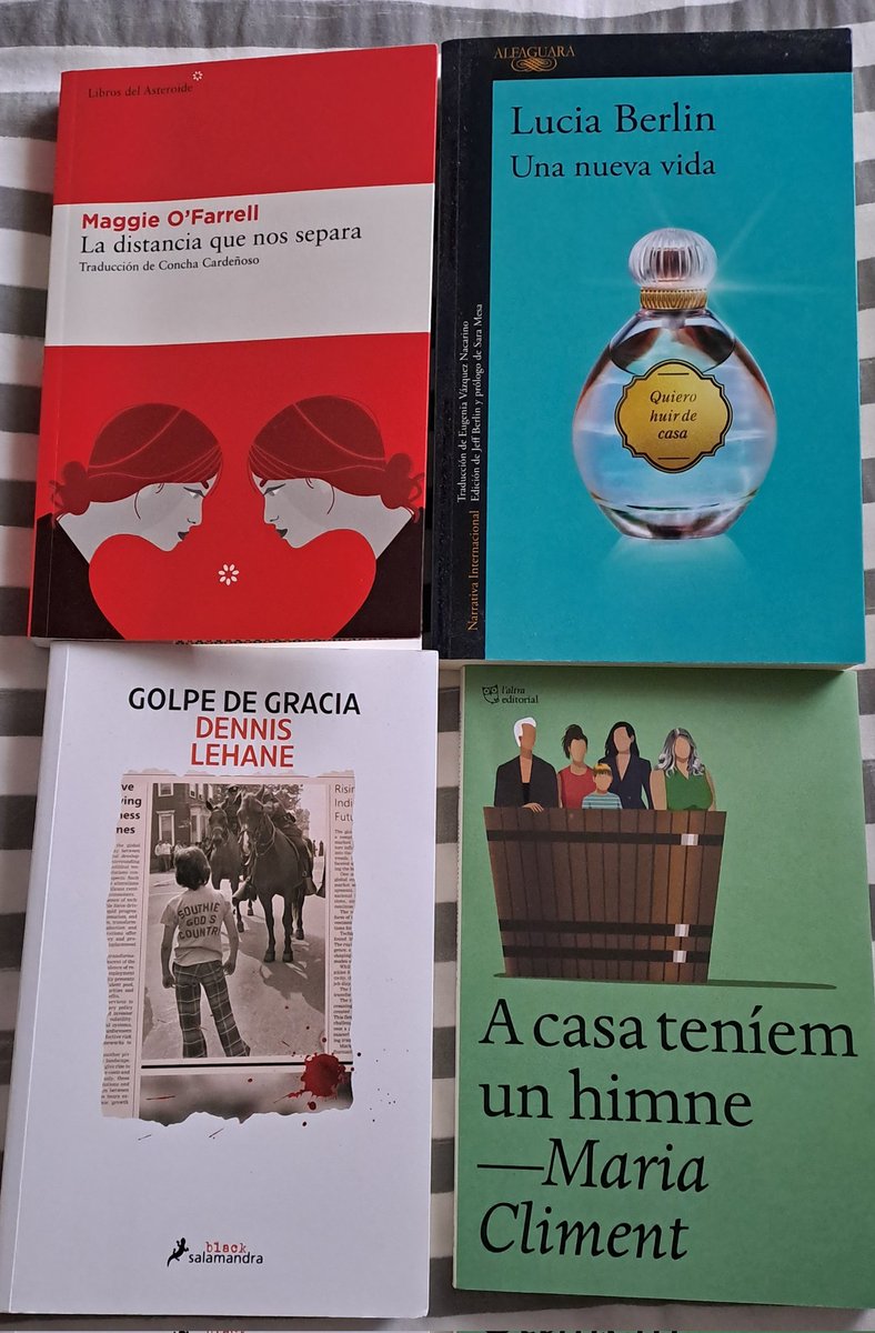 Los últimos 4 antes de St Jordi: Maggie y Lucia siempre brillantes💜💜,  Dennis Lehane... he leído la película❤️‍🔥, Maria Climent entretingut👌🏻.