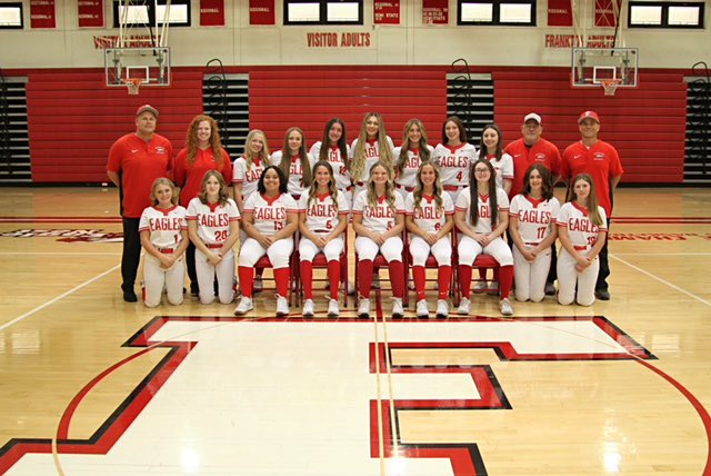 Softba1frankton's tweet photo. 2024 Varsity Lady Eagles! These ladies have earned a 7-2 start to the season, with their next game being Monday, 4/22 at Pendleton ❤️🦅🥎 https://t.co/5SduUjzTKi