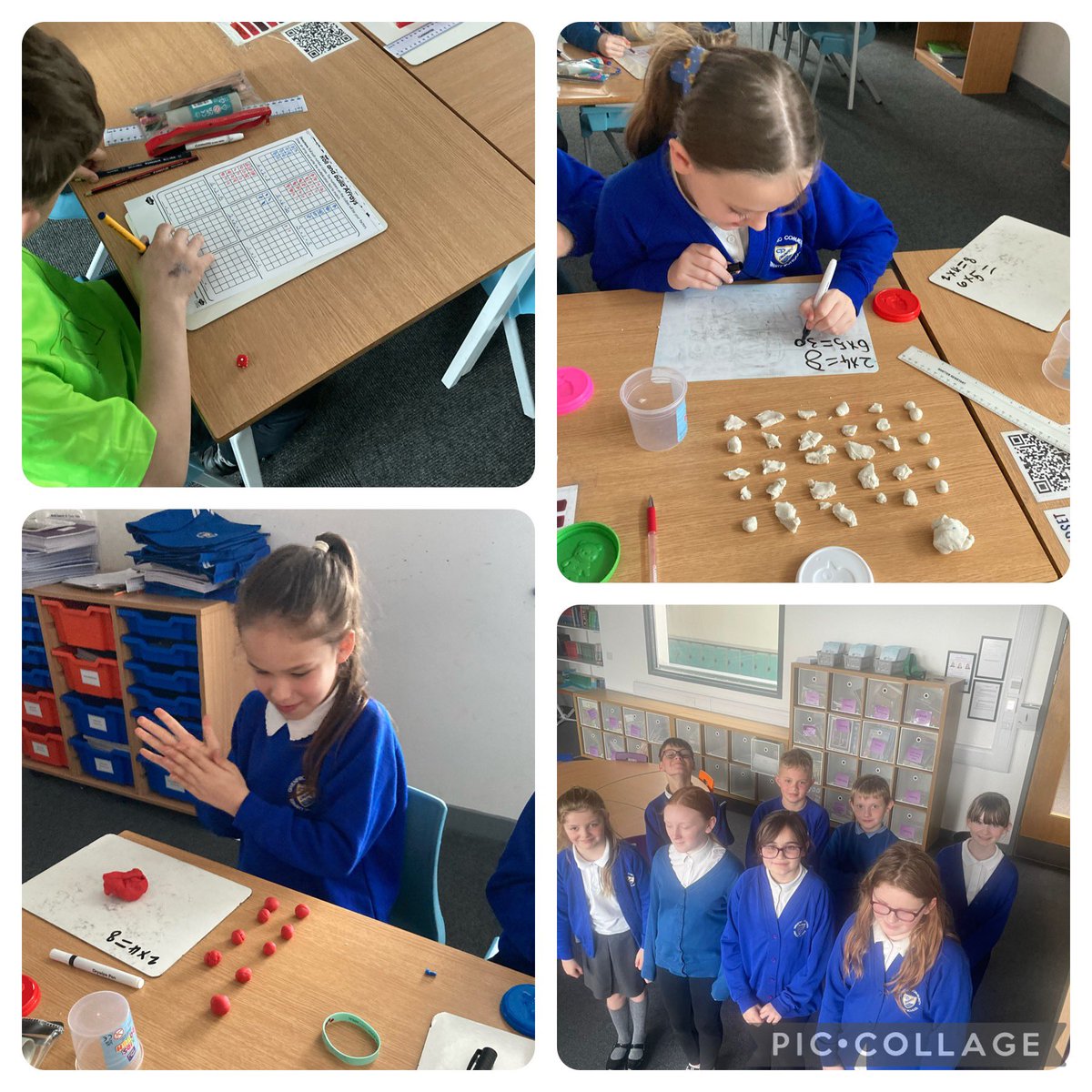 Practical maths today! Mrs Kings maths class have been solving multiplication sums using their knowledge of arrays to help. They even put themselves into arrays to solve questions! #ambitiouscapablelearners
 #mathsisfun #practicallearning 
@WG_Education