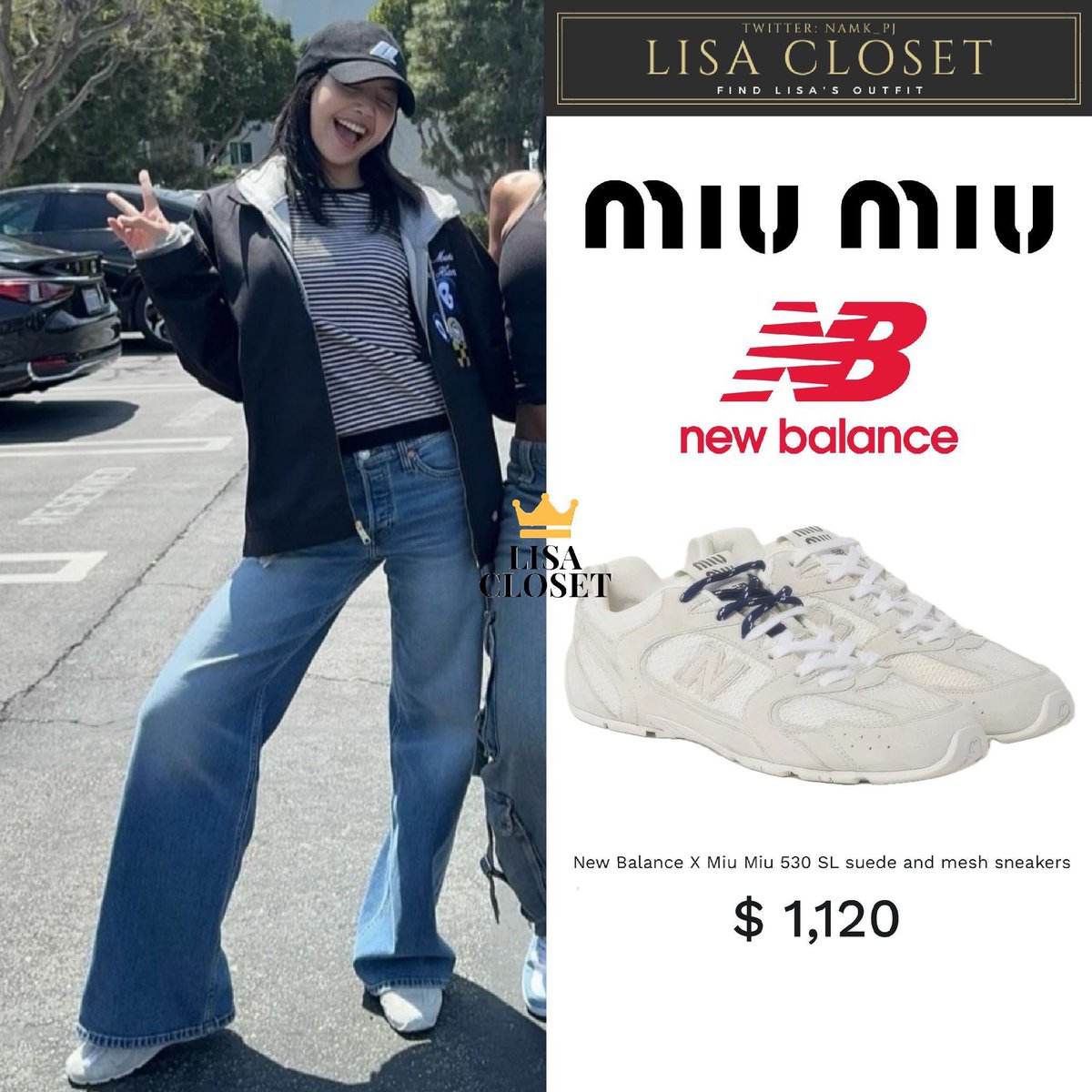[240419 IG: @normanination ] 🖤✨
Cap 1,100฿ ($30)
Jacket 18,500฿ ($500)
Jeans 11,000฿ ($295)
Sneaker 43,000฿ ($1,120)
💸 Total 73,600฿ ($1,945)
@wearelloud @BLACKPINK
#LISA_CLOSET
#LALISA #LISA #WeAreLLOUD
#라리사 #BLACKPINK
#리사 #블랙핑크
