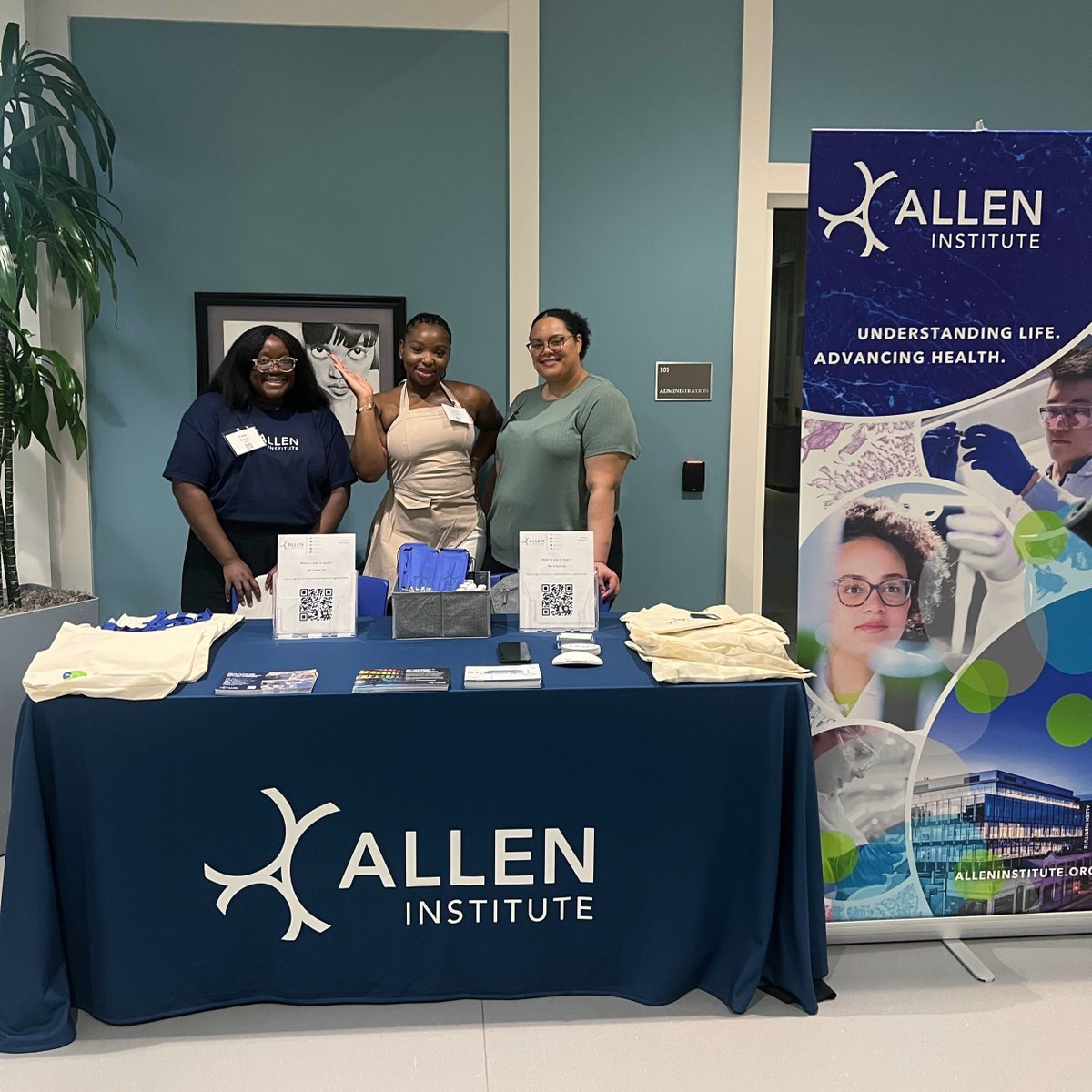 We're proud to be a sponsor of @SpelmanCollege's Research Day! Fese Elango, Olivia Unokesan, and Tyanna Stuckey are judging student scientific posters and sharing our research and opportunities. If you are on campus, swing by our table and say hello! #SpelmanResearchDay