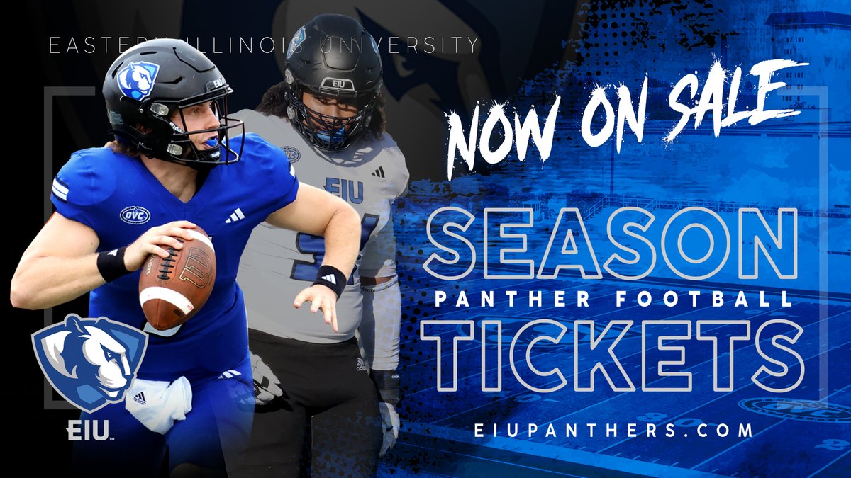 Season ticket renewals and new season ticket packages are now available for the 2024 @EIU_FB season Season opens on Sept. 7 hosting Indiana St, part of 5 home games Spring Game at O'Brien Field Next Saturday, April 27 Ticket Renewal Info Link 🏈🎟️👀⬇️ eiupanthers.com/news/2024/4/19…