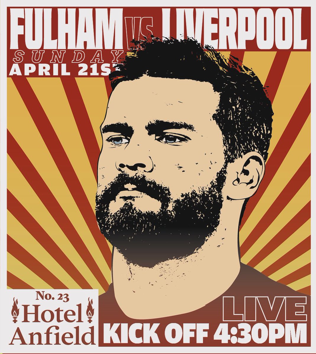 The reds are going down to London to take on Fulham and the lads need to dig deep now and stay in this title race! It’s there for us to take and we will give everything 💪🏼 Doors will be open from 12pm so get down and support the lads with a few bevvies 🍻 Up the reds ❤️