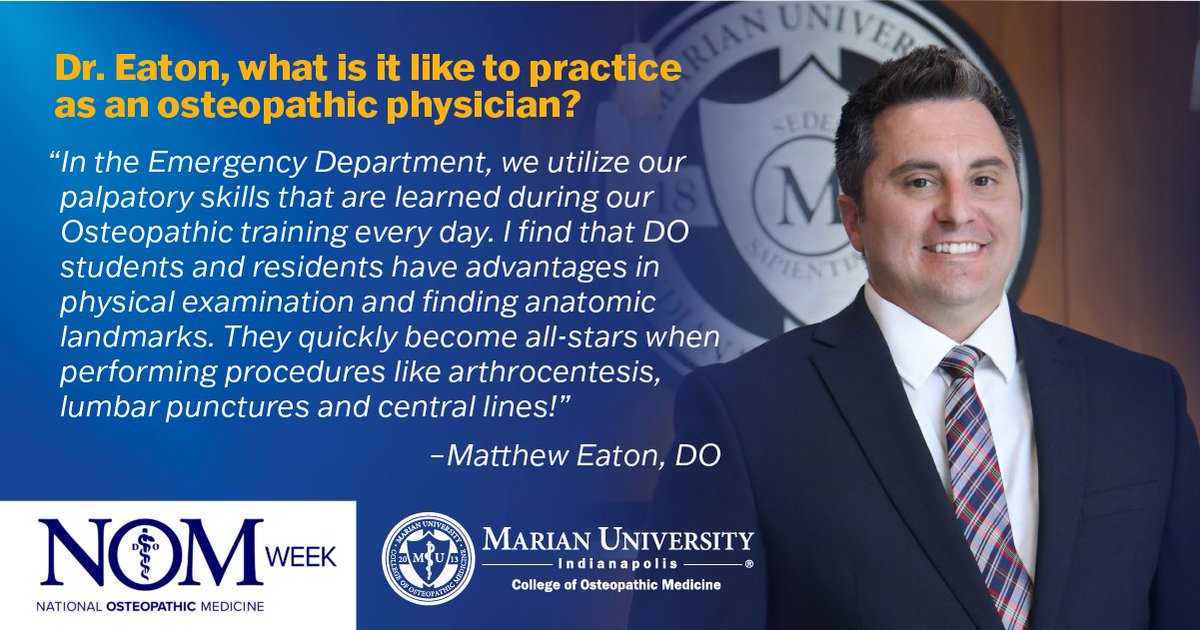 Honoring the last day of National Osteopathic Medicine Week, we have a few words to share from Dr. Matthew Eaton on his experience as an osteopathic physician. @AOAforDOs #NOMWeek