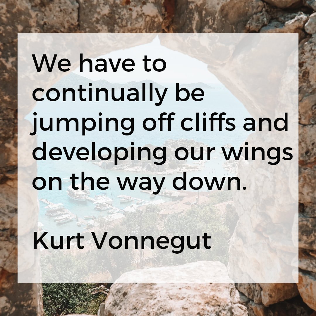 I'm writing a synopsis for book 3, and this quote sums up exactly how it feels starting over with a brand new book. Every time, I take a big leap of faith and hope the story unfurls like wings or a parachute! 🤞🏻✨️✨️