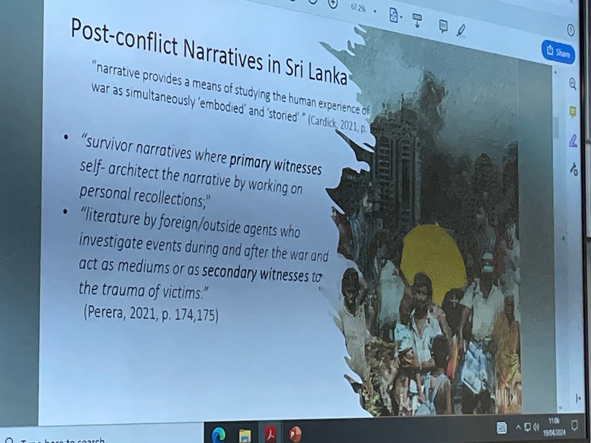 🎉Congratulations to recent @USN_info graduate Kalpani Dambagolla for a wonderful research presentation at #IAHRE2024 🎉Addressing narratives & #HRE in post conflict #SriLanka 🎉So proud of you!
