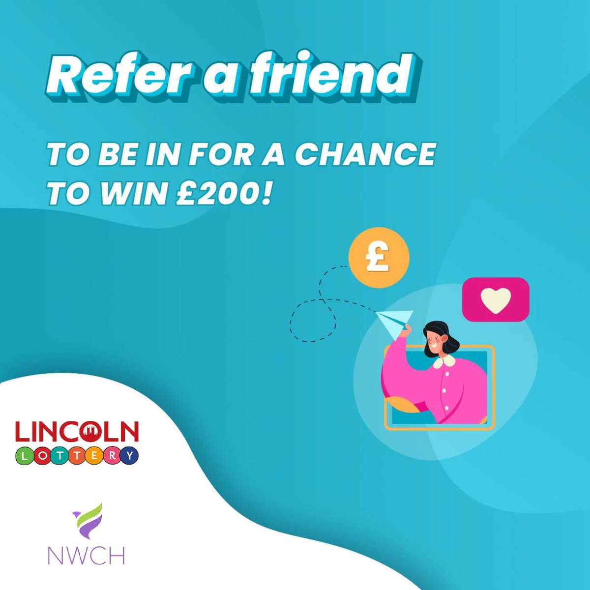 With the new #referafriend process you will have an extra chance to win a bonus £200 Amazon gift. For every person who signs up using your referral link, you and the person who signs up will both receive an entry into the exclusive £200 prize draw! 🙌 lincolnlottery.co.uk/support/nw-cou…