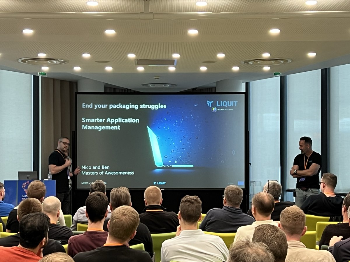 Liquitworkspace's tweet photo. The Liquit and @RecastSoftware team had a great time at the Modern Endpoint Management Summit in Paris! 🙌

#MEMSummit https://t.co/e5iXDgNI7x