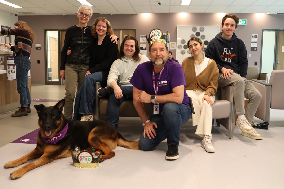 CAMHnews's tweet photo. This week, we celebrated Theo, our beloved CAMH pet therapy volunteer, as he embarks on his well-deserved #retirement! 🐾

Theo and his owner Len have been bringing smiles and comfort to patients and staff for five incredible years.

Happy retirement, Leo! 🐶✨

#PetTherapy https://t.co/1F3EyTg0XR