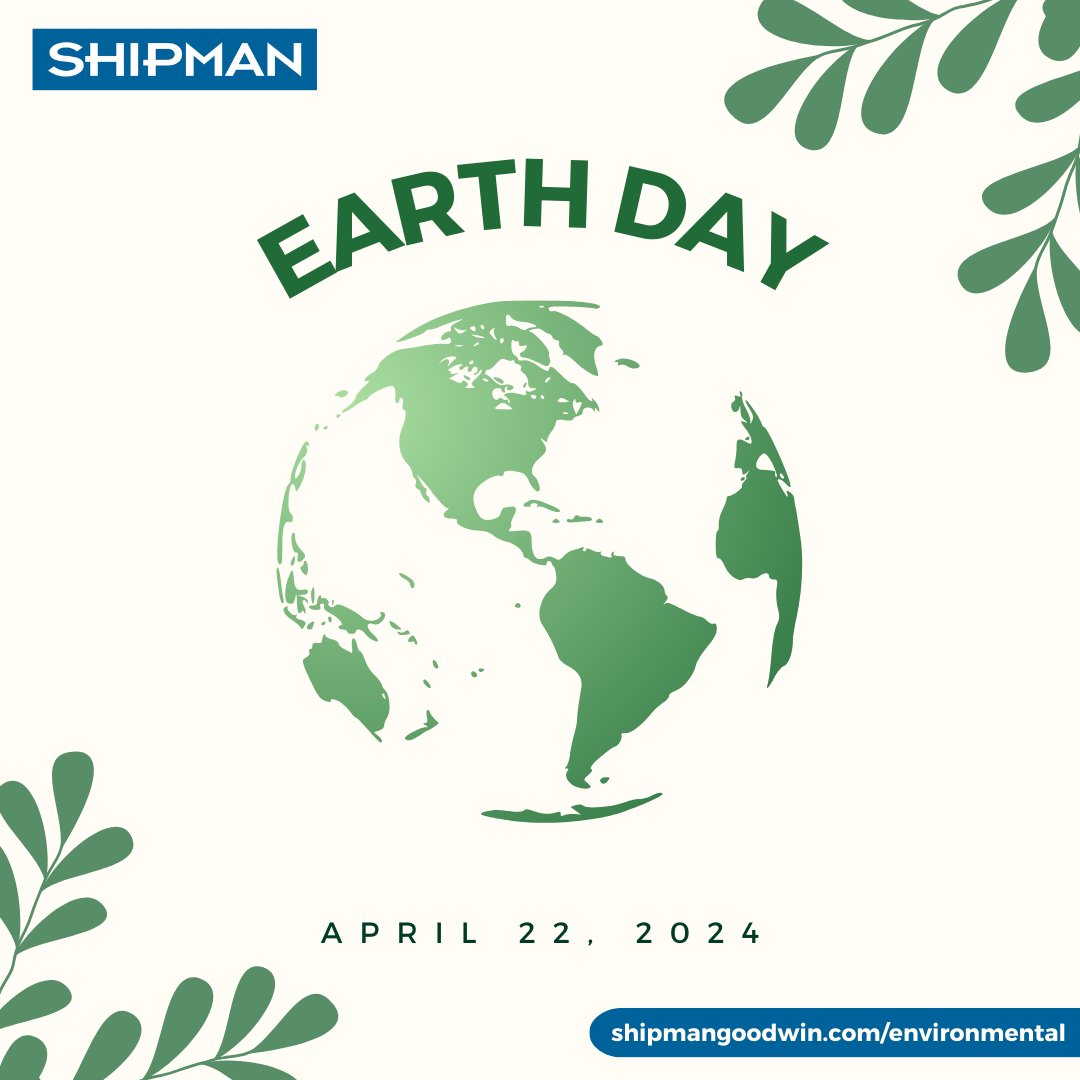 🌎Happy #EarthDay! Let's cherish our planet together. At #Shipman, our diverse environmental team advises on environmental, health and safety requirements, industry standards, emerging developments, and more. Learn more about our #EnvironmentalLaw team: shipmangoodwin.com/environmental