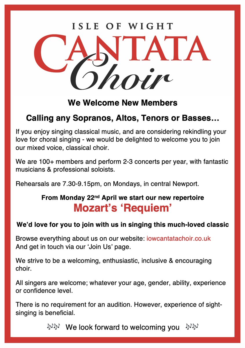 IOW Cantata Choir (@IOWCantataChoir) on Twitter photo 2024-04-19 18:21:40