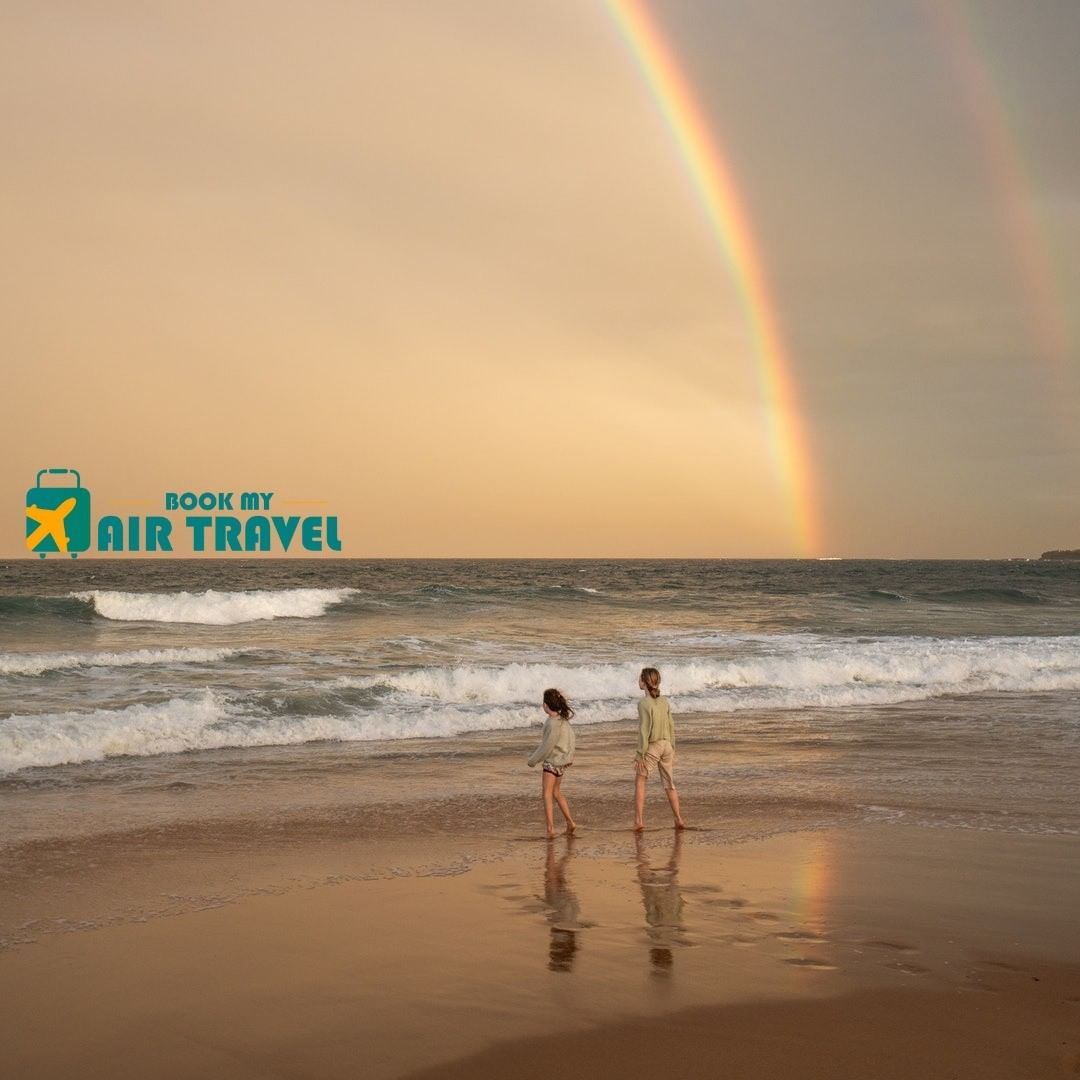 Chasing rainbows and waves with my favorite beach buddies 🌈🌊 
#BeachDays #AirIndia #AirIndiaExpress #airindiacrew #AirIndiaflights #FlyWithSavings #BookNow #bookmyairtyravel #americanairlines #southwestairlines #unitedairlines #alaskaairlines #deltaairlines #frontierairlines