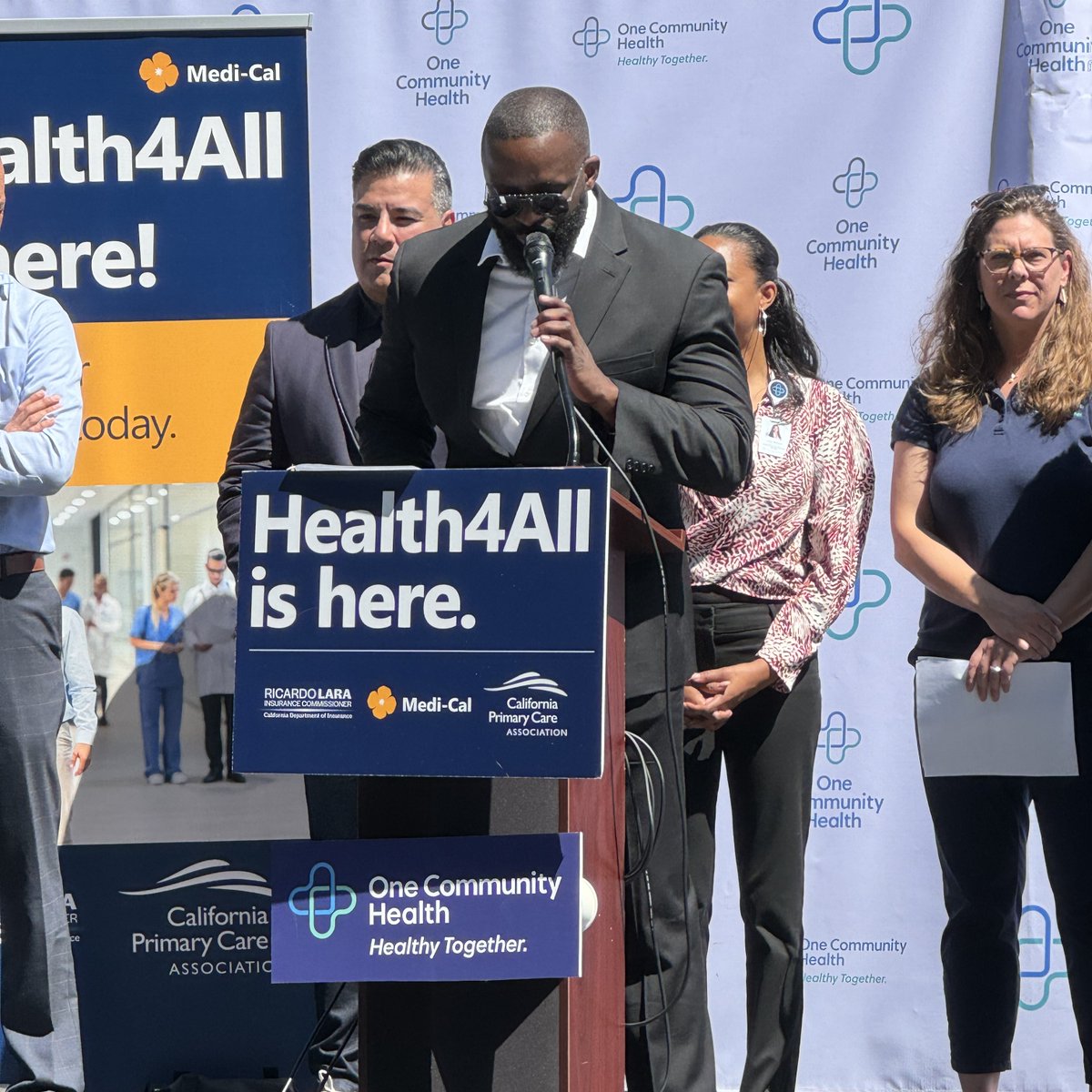 A successful #Health4All Week at @OneCommHealth in Sacramento yesterday! @ICRicardoLara was joined by @AsmKevinMcCarty CPCA's Francisco Silva, Esq. and Ayo Taylor. We're excited to spread the word this week that #Health4All is here! @CDInews