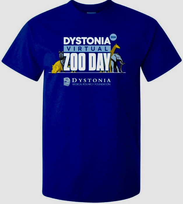 We have a winner in the Zoo Days T-Shirt and this year's shirt will be Royal Blue! See the dates and cities where Zoo Days are happening here: dystonia-foundation.org/get-involved/e…. Thanks to everyone for helping get this year's Dystonia Zoo Days off to a great start!