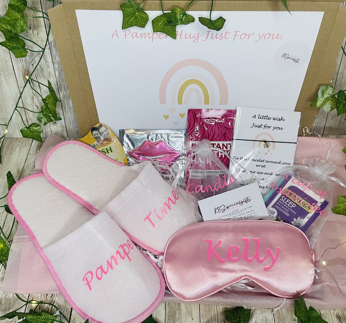 Lovely Pamper Hamper, Hug in a box, Perfect Self Care Gift Box. Ideal for any occasion. ktspecialgifts.etsy.com/listing/171776… #pamperhamper #selfcaregift #huginabox #personalised #etsy #friendgift #spagift #carepackage