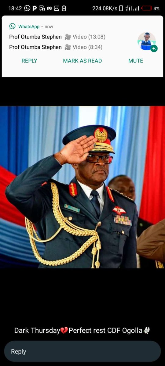 Sad to hear about the passing of CDF Ogolla and nine other Military officers. His leadership , service to nation and commitment to conservation efforts will be remembered. Our thoughts are with his family and the entire nation during this difficult time. #RIPGeneral