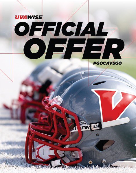 After a great conversation with Coach @sammiecoates11 , I am beyond blessed and thankful to receive my first offer from @UVAWiseCavsFB ❤️🖤! #HGA @RecruitTheA @AustinFootball_ @CoachSenior2 @BigHitCritt @perk3445