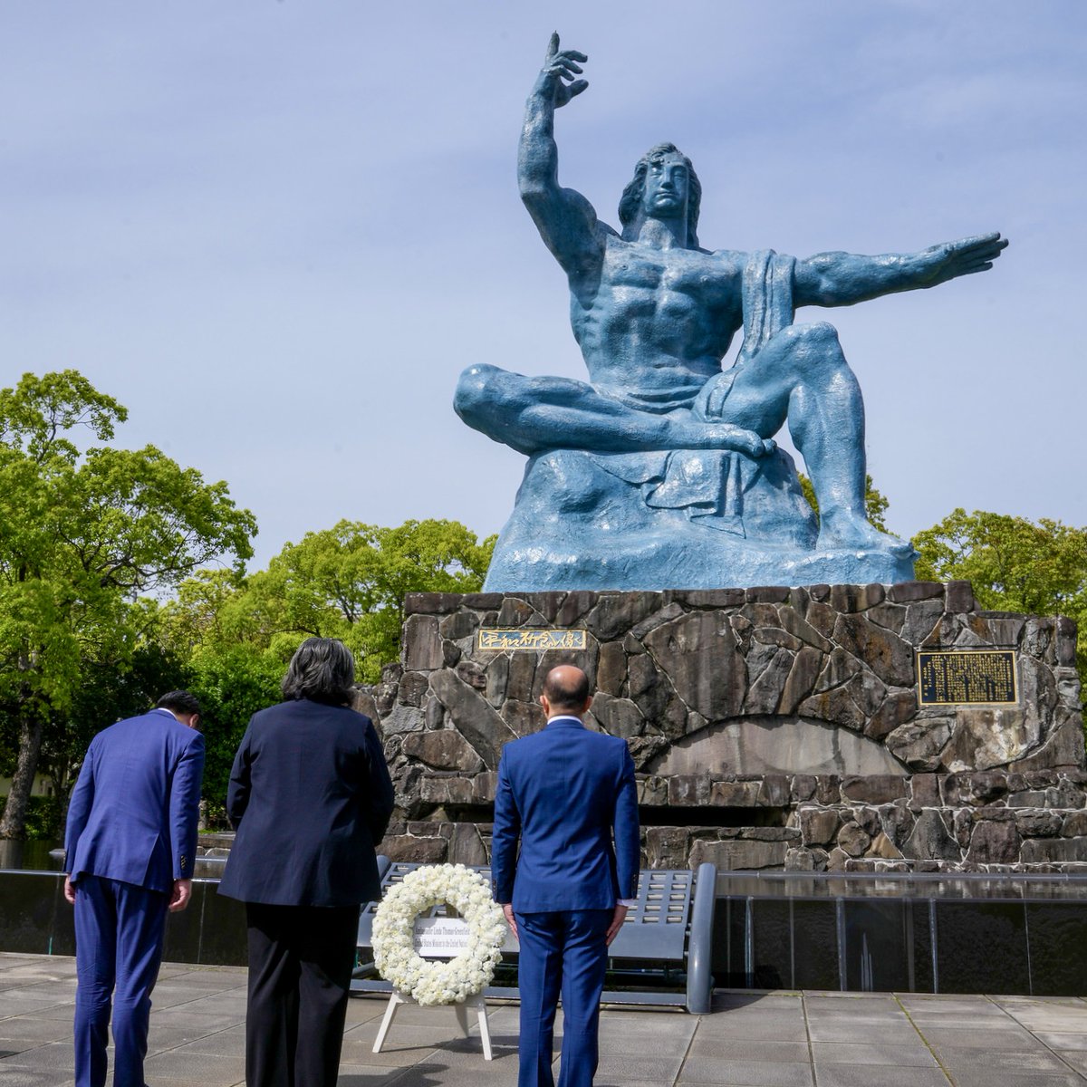 At the Peace Park in Nagasaki, I paid my respects to the victims of the atomic bombing on August 9, 1945. Today, I am reminded of our responsibility – as governments, as allies, and as human beings – to end the scourge of war, once and for all.