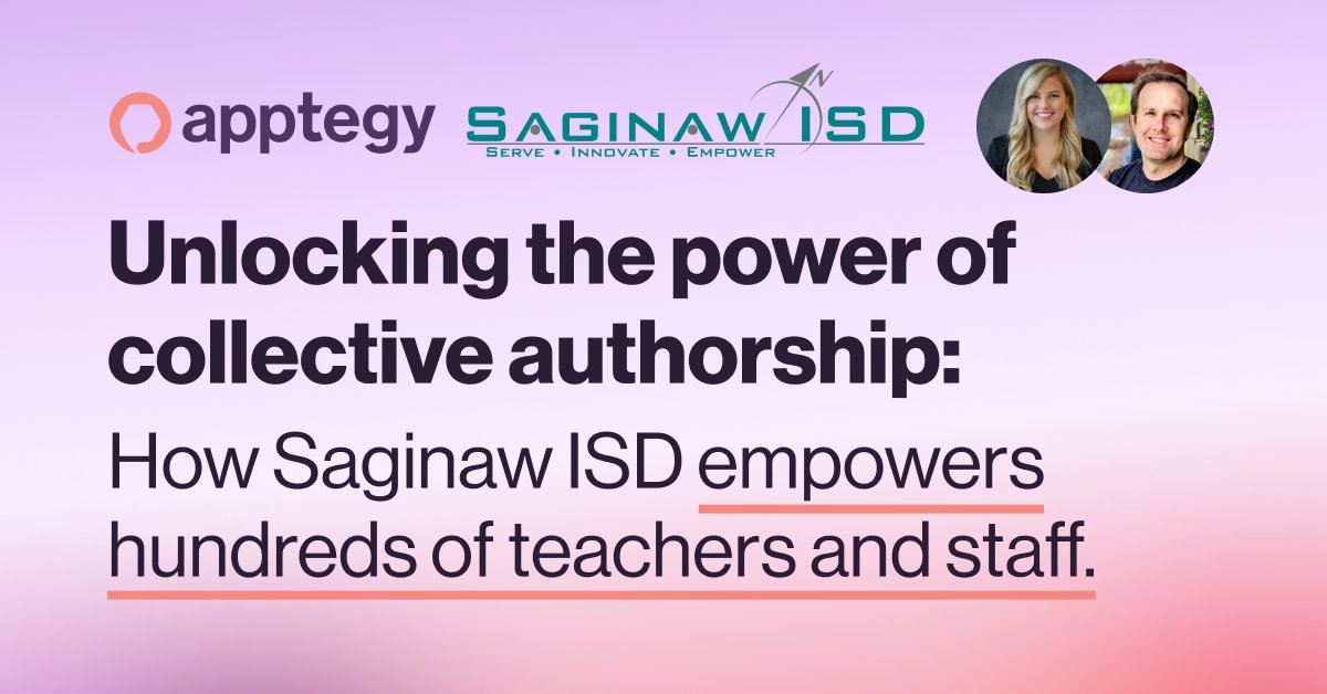Apptegy's tweet photo. This Tuesday, April 23rd we're partnering with @CotyKuschinsky , Chief of Staff &amp; Communications Supervisor at @SaginawISD to discuss the power of collective authorship. 

Tune into our webinar at 11 am CT! Sign up here! https://t.co/d3CZUo8jaz https://t.co/jjMvyIuyPC