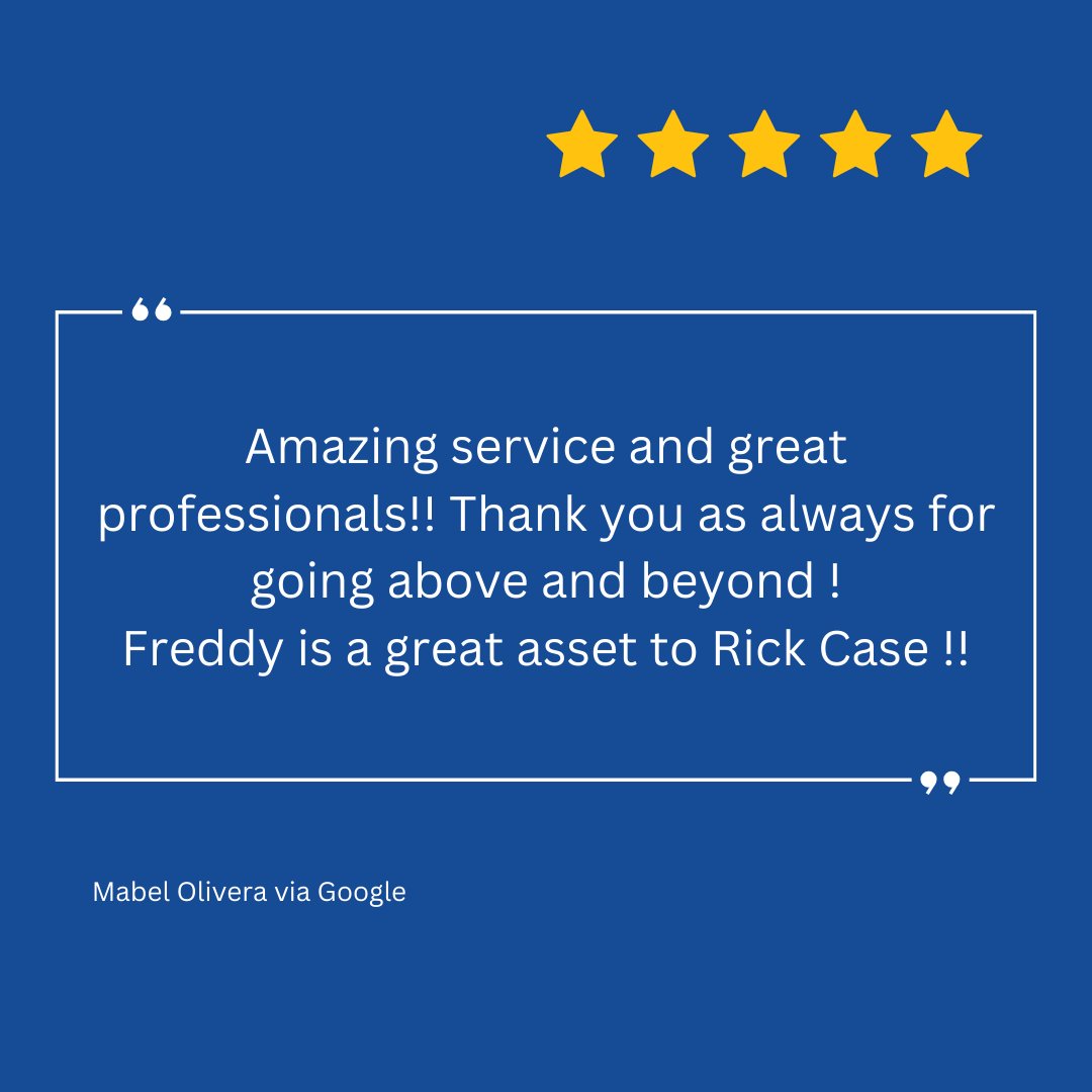 Thank you for your glowing review! We're thrilled to hear that you had an amazing experience with our team. #CustomerAppreciation
.
.
.
.
.
#rickcasegenesis #genesis #g70 #dealership #reviews #5star #customerservice #car #auto #weston #davie #florida #g80 #g90
