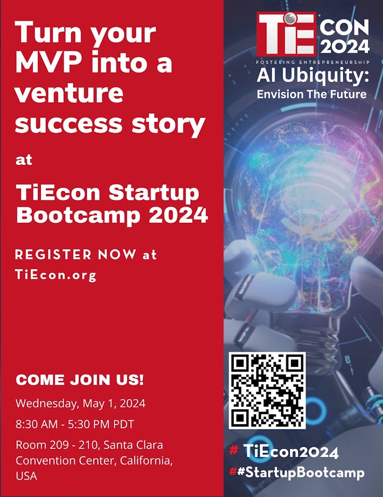 Embark on Your Startup Journey at TiECon 2024 Startup Bootcamp! Whether you’re nurturing a fresh innovation or scaling an existing startup, join us on May 1st for an unparalleled experience. 

Read more here: tiecon.org/startup-bootca…

#StartupBootcamp #InvestorReady #PitchPerfect