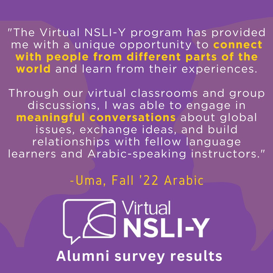 Virtual NSLI-Y's Fall 2024 term opens soon! Virtual NSLI-Y provides an opportunity for beginner-level students to improve their critical language skills in an immersive/collaborative online environment. Here's what an alumni had to say about why Virtual NSLI-Y stood out to him.
