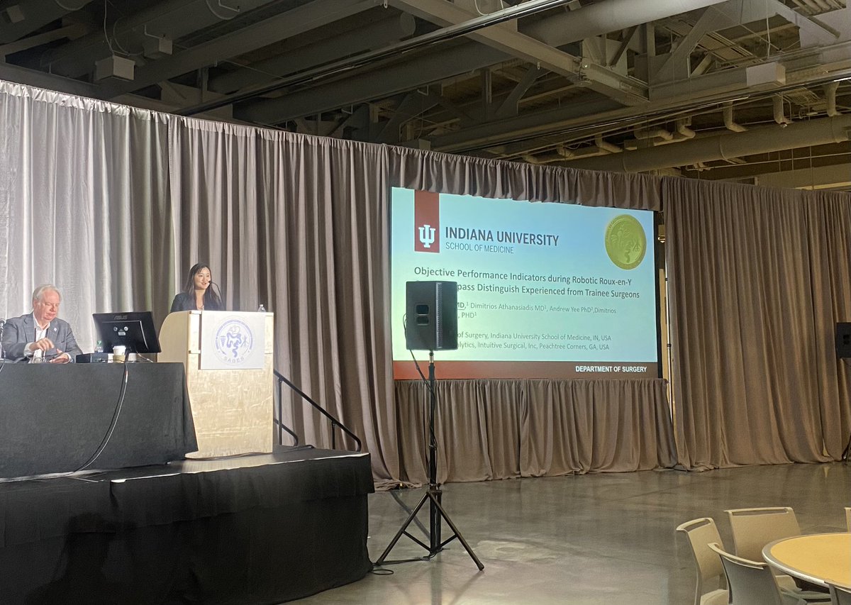 Qais AbuHasan (@qaisabuhasan) on Twitter photo Our own <a href="/md_wendyli/">Wendy Li</a> presented today on the use of OPIs to differentiate between trainees and experts at <a href="/SAGES_Updates/">SAGES is in Tampa in 2026!</a>
We are spearheading the efforts to incorporate OPIs research into bariatric surgery at <a href="/IU_Surgery/">Indiana Surgery -Indiana Univ School of Medicine</a>, stay tuned!
<a href="/dstefanidis1/">Dimitrios Stefanidis</a> <a href="/dimitrios_iu/">Dimitrios I. Athanasiadis</a> <a href="/IntuitiveSurg/">Intuitive</a> Our own <a href="/md_wendyli/">Wendy Li</a> presented today on the use of OPIs to differentiate between trainees and experts at <a href="/SAGES_Updates/">SAGES is in Tampa in 2026!</a>
We are spearheading the efforts to incorporate OPIs research into bariatric surgery at <a href="/IU_Surgery/">Indiana Surgery -Indiana Univ School of Medicine</a>, stay tuned!
<a href="/dstefanidis1/">Dimitrios Stefanidis</a> <a href="/dimitrios_iu/">Dimitrios I. Athanasiadis</a> <a href="/IntuitiveSurg/">Intuitive</a>