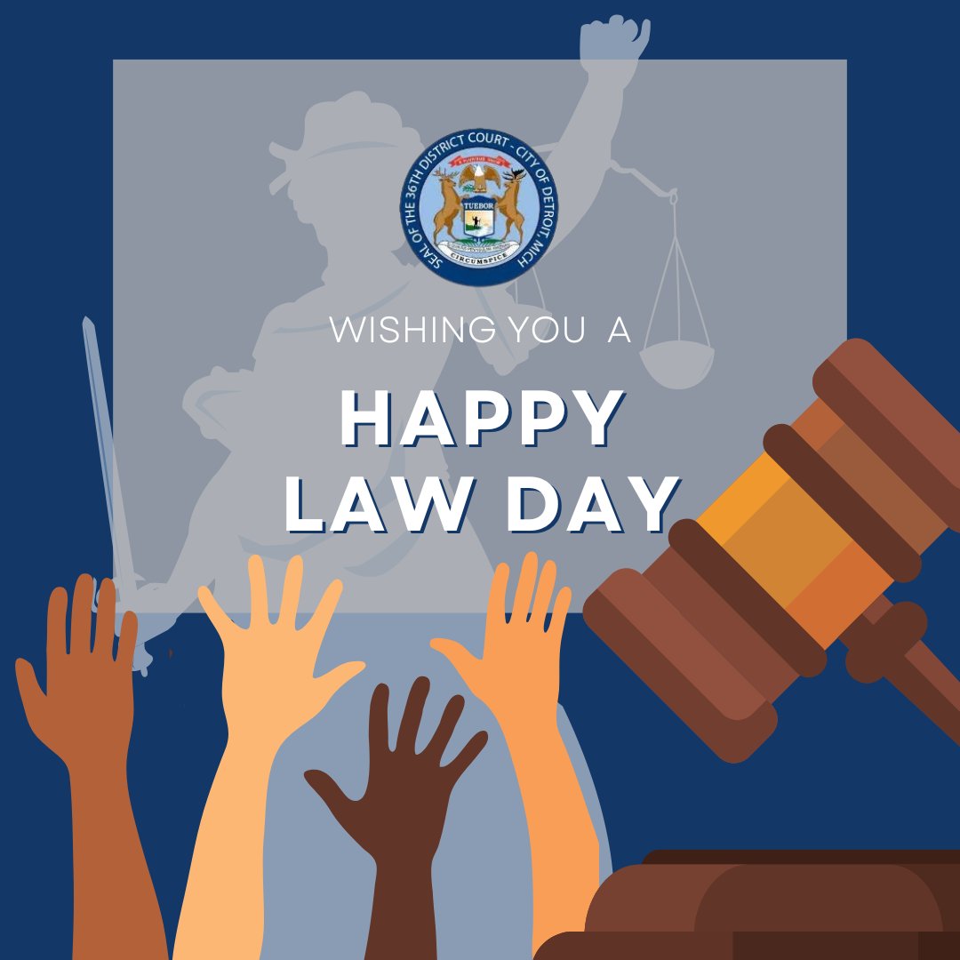 Today is #LawDay! Law Day is a national day set aside to celebrate the rule of law and cultivate a deeper understanding of the legal system. We encourage Detroiters to observe this day by renewing their commitment to democracy by becoming informed on legal & electoral processes.