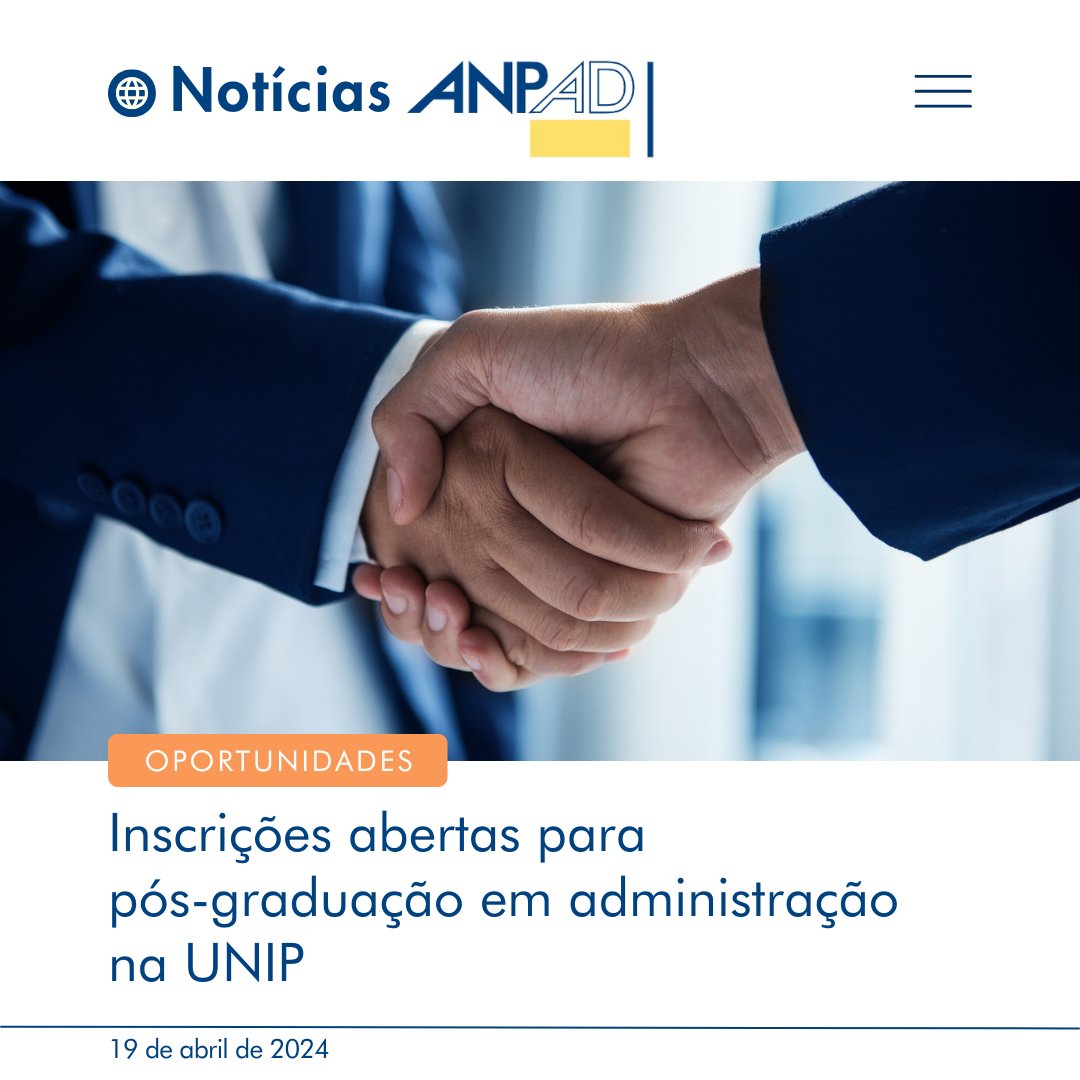 As inscrições para os cursos de pós-graduação no Mestrado e Doutorado da UNIP estão disponíveis até 31 de maio de 2024. Os cursos são focados na área de Administração, com ênfase em Redes Organizacionais.
Acesse: mla.bs/f9e8bc98