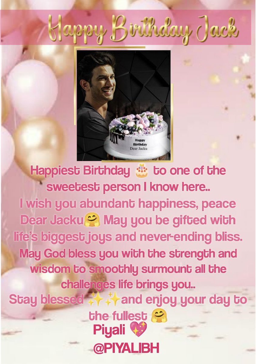 Next Bday Wish Is From Our Another Strong Warrior @PIYALIBH #HappyBirthdayJack