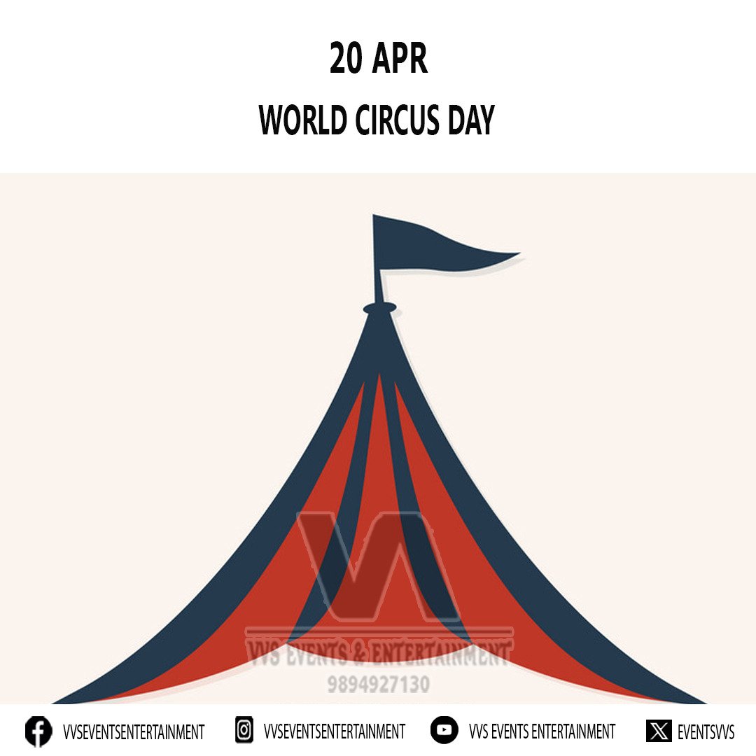 World Circus Day World Circus Day 2024 #WorldCircusDay #WorldCircusDay2024 #CircusDay #CircusDay2024 facebook.com/VVSEventsEnter… instagram.com/VVSEventsEnter… youtube.com/@VVSEventsEnte… twitter.com/EventsVvs