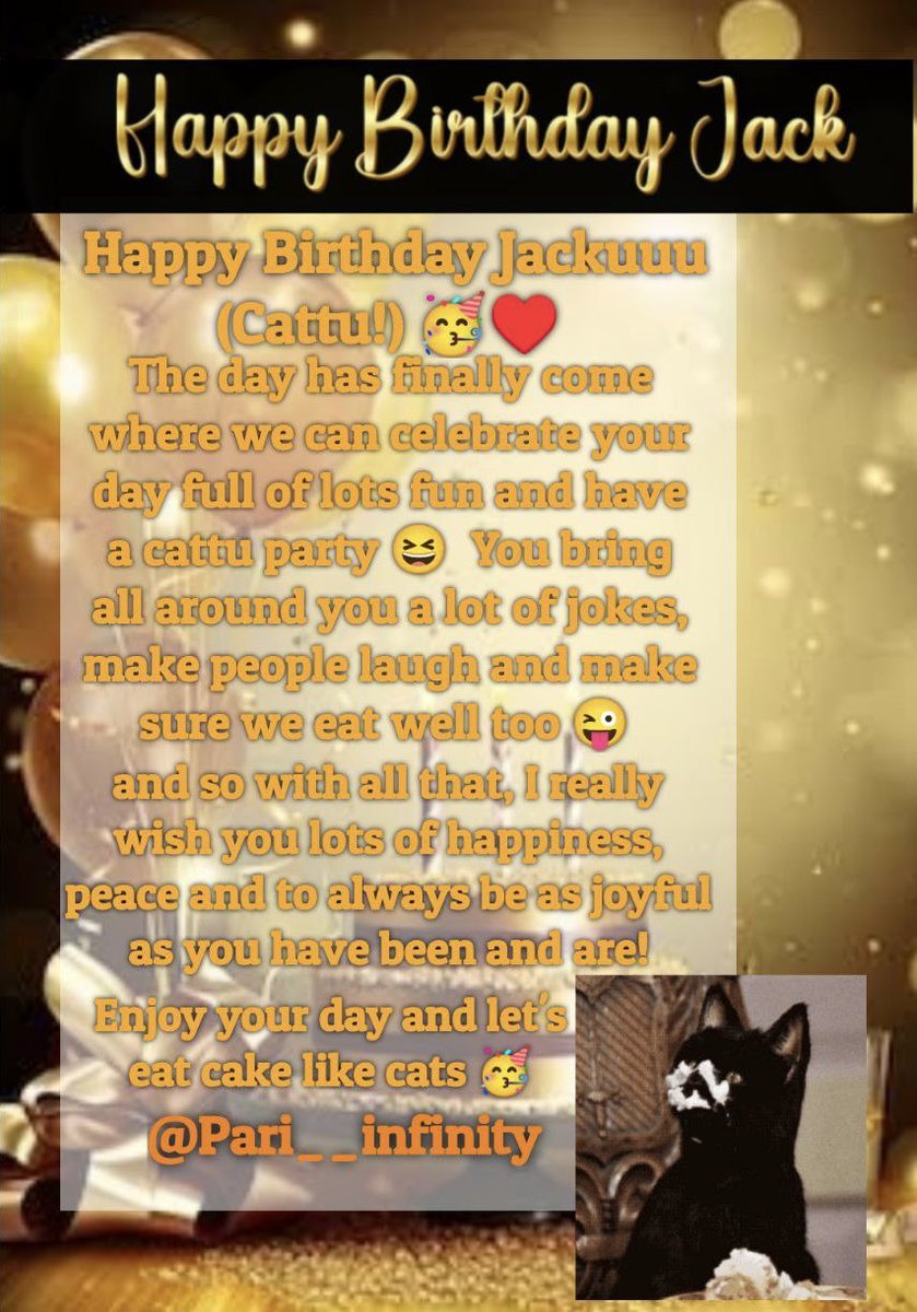 A Cute Wish From Your Cat Buddy @Pari__infinity #HappyBirthdayJack
