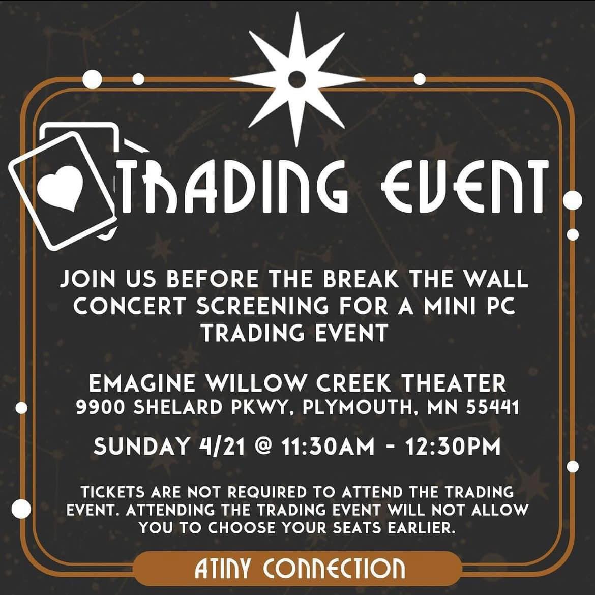 KpopUpMN's tweet photo. Is everyone excited for a full Ateez weekend?
RSD Cupsleeve and  Coachella tonight, RSD exclusive vinyl on Saturday, and a mini pc trading event hosted by @atinyconnection before our Break the Wall Concert Screening on Sunday!

Get screening tickets here: https://t.co/CTxxITPSJf https://t.co/aedf5kF5oU