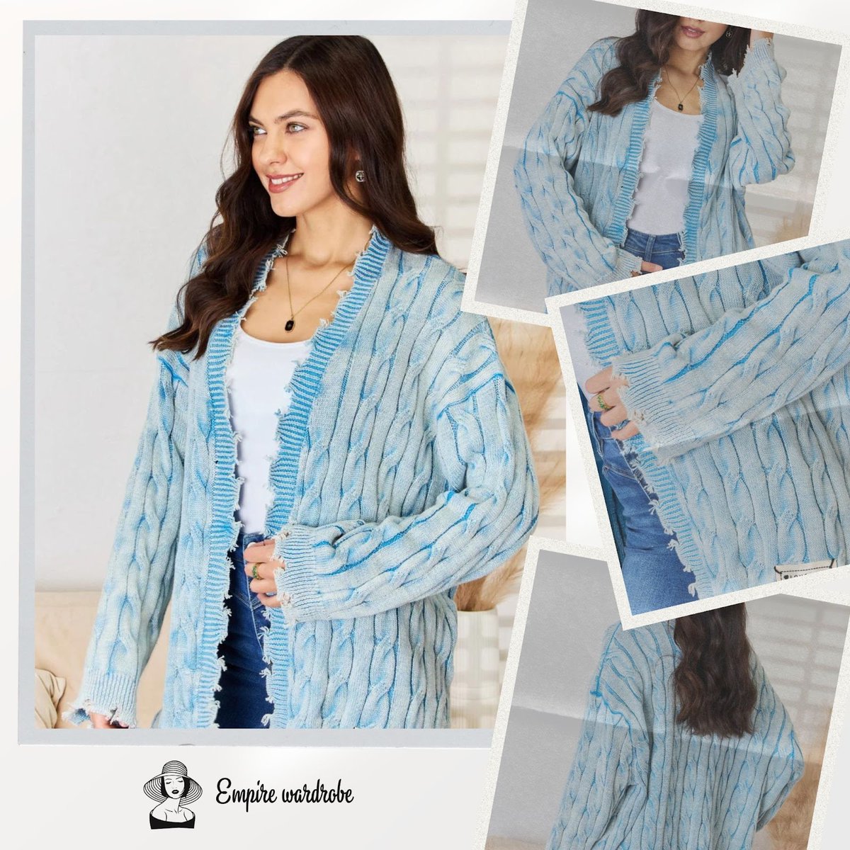 Wrap yourself in warmth and style with our POL Cable-Knit Open Front Sweater Cardigan! Perfect for chilly days, this comfy yet chic cardigan adds flair to any outfit. - Get yours now and stay snug all season long! ✨🌐 empirewardrobe.com . #cozy #fallfashion