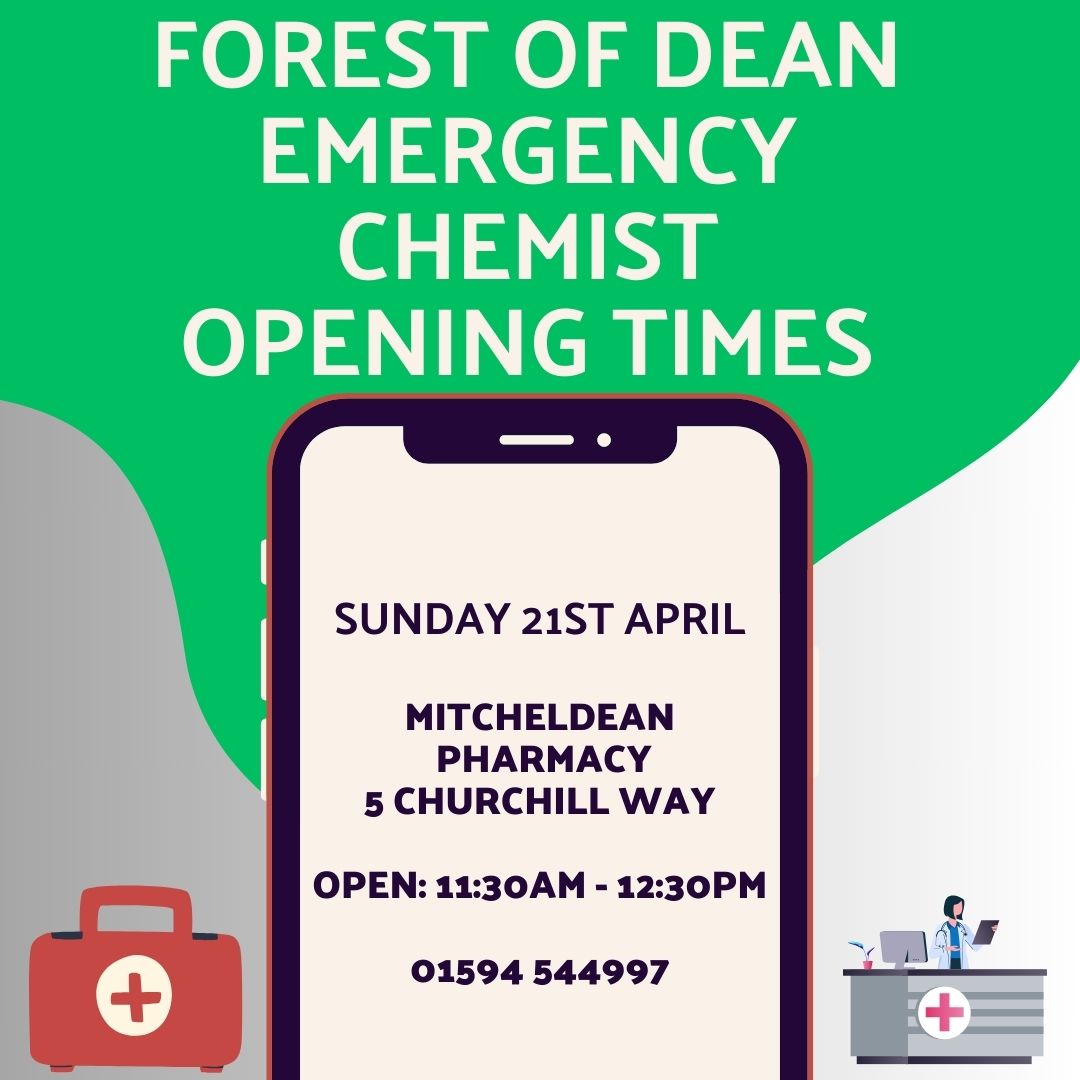 dean_radio's tweet photo. Sunday chemist for the Forest of Dean

#forestofdean #local #radio #community #localradio #emergency #chemist #pharmacy #emergecychemist #sunday #outofhours https://t.co/lqQyROAii9