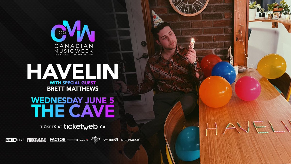 JUST ANNOUNCED✨ @CMW_Week presents @HavelinOfficial on June 5th at The Cave with Brett Matthews. Tickets on-sale now: found.ee/Havelin-YYZ #havelin #yyzevents #toronto #CMW2024 #canadianmusicweek