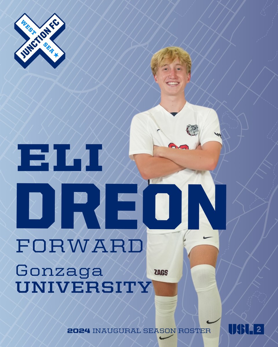 Welcome to Junction FC, Zags Forward Eli Dreon! Originally from Greenlake, Eli played his high school ball for Kings High School and was part of the ECNL-winning Crossfire Premiere squad in 2022. West Seattle is stoked to bring this Bulldog to SWAC in 2024.
#USLLeagueTwo #Gonzaga