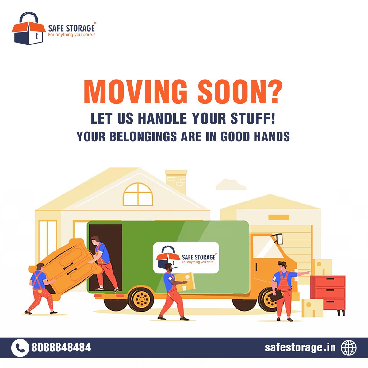 Secure your peace of mind with SafeStorage – let us handle your belongings as you move. Your stuff, our care. 

For more details:
Visit our website -buff.ly/2pK6eaM
Call now: 8088848484
#SafeStorage #StorageFacility #SecureStorage #SelfStorage #explore #SpaceSolution
