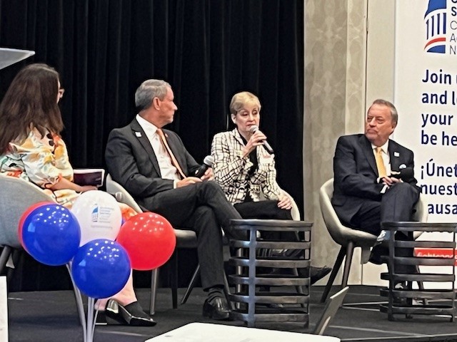 #CPRIT was proud to participate in the @acscan RGV Health Equity Breakfast in Harlingen this morning. Here CPRIT Scientific Officer Michelle Le Beau speaks on the “Vision for Rio Grande Valley” panel. #TexansConquerCancer