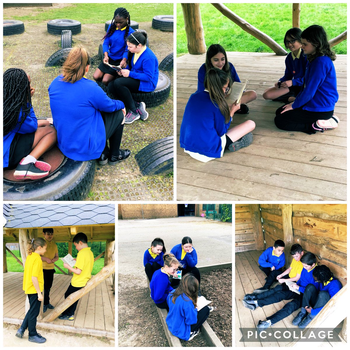 6A really enjoyed their outdoor reading session this afternoon! 📚 It was lovely to get back together and listen to them sharing details from their stories! 
#AmbitiousCapableLearners