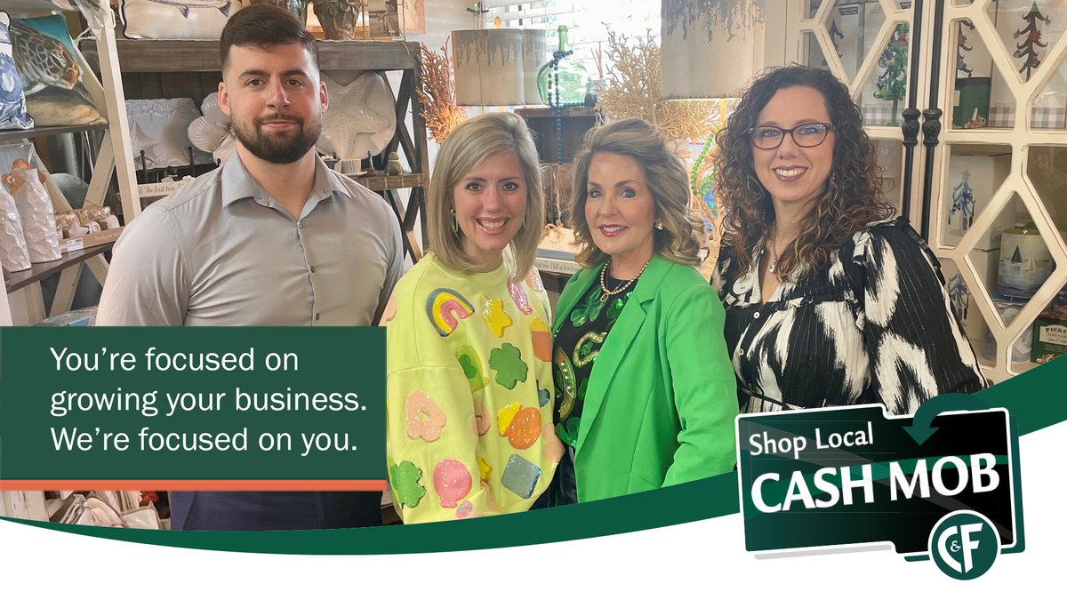CandFBank's tweet image. Join us for a #CashMob at Mulberry Layne tomorrow from 10 a.m. - Noon, 2656 Anderson Hwy in Powhatan. This unique gift shop has an assortment of home décor, furniture, and apparel. The first 25 customers will receive $10 towards their purchase. #MulberryLayne #ShopLocal