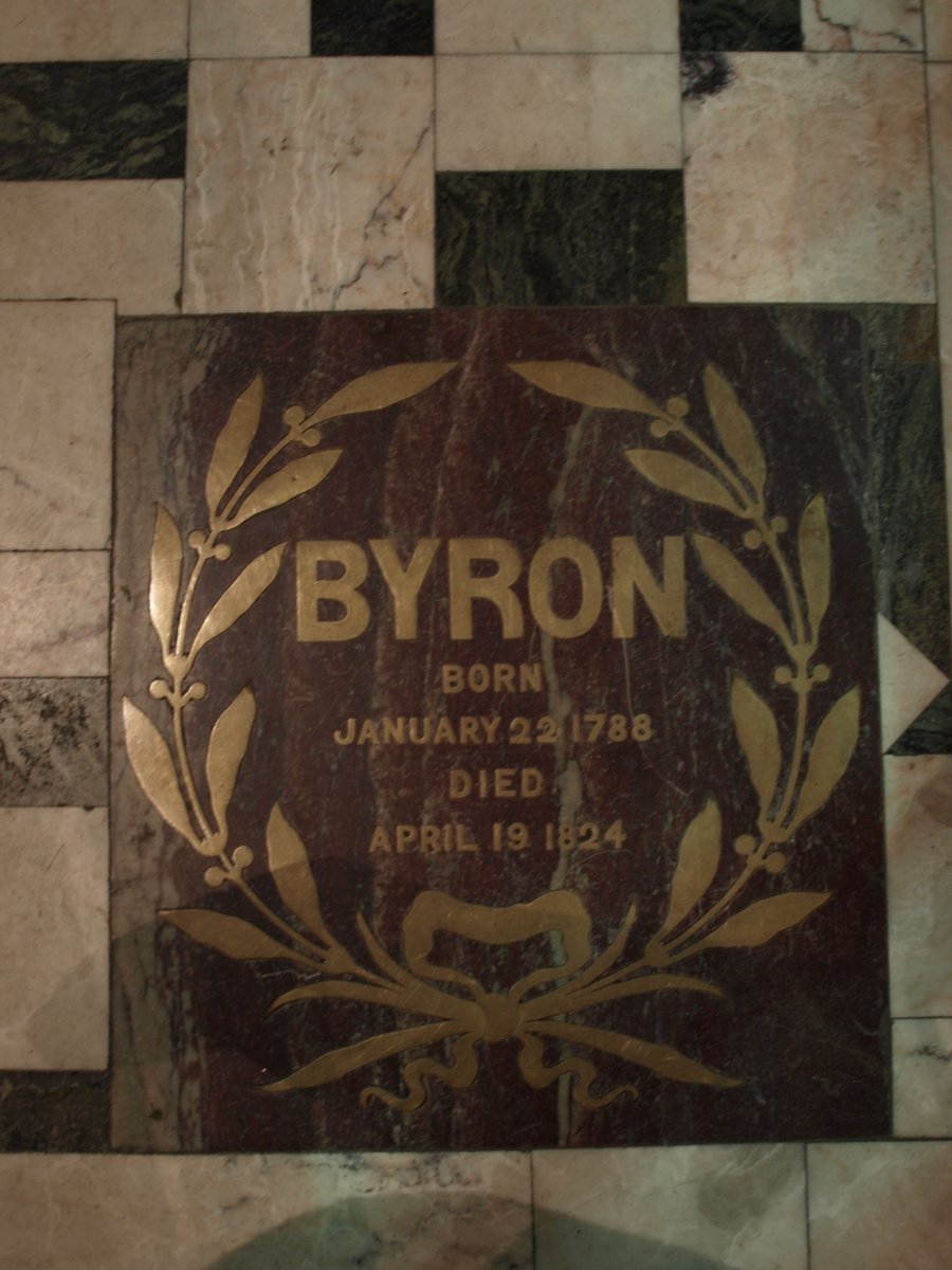 So Byron both raised awareness for the Greek cause and supported it financially — but never saw its end.

He fell sick in Missolonghi and died on the 19th April, 200 years ago today, aged 36.

His body was repatriated and buried near his ancestral home in Nottinghamshire.
