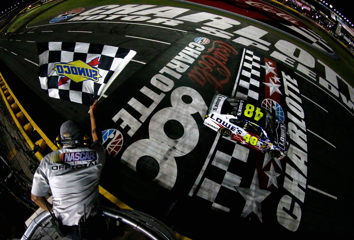 Forever etched in the history books. ✍️ @JimmieJohnson knows a thing or four about winning the Coca-Cola 600. 🏁 #CocaCola600 | #NASCARLegends