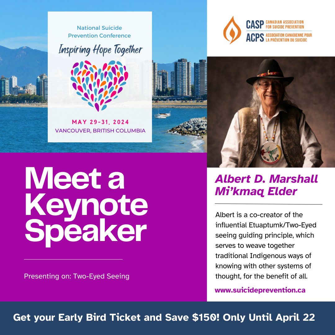 Keynote Speaker Spotlight! We are thrilled to announce Albert Marshall will be one of our keynote speakers at the National Suicide Prevention Conference this May! Visit bit.ly/4bh0Elx to learn more and register today! Early Bird Prices end April 22nd.