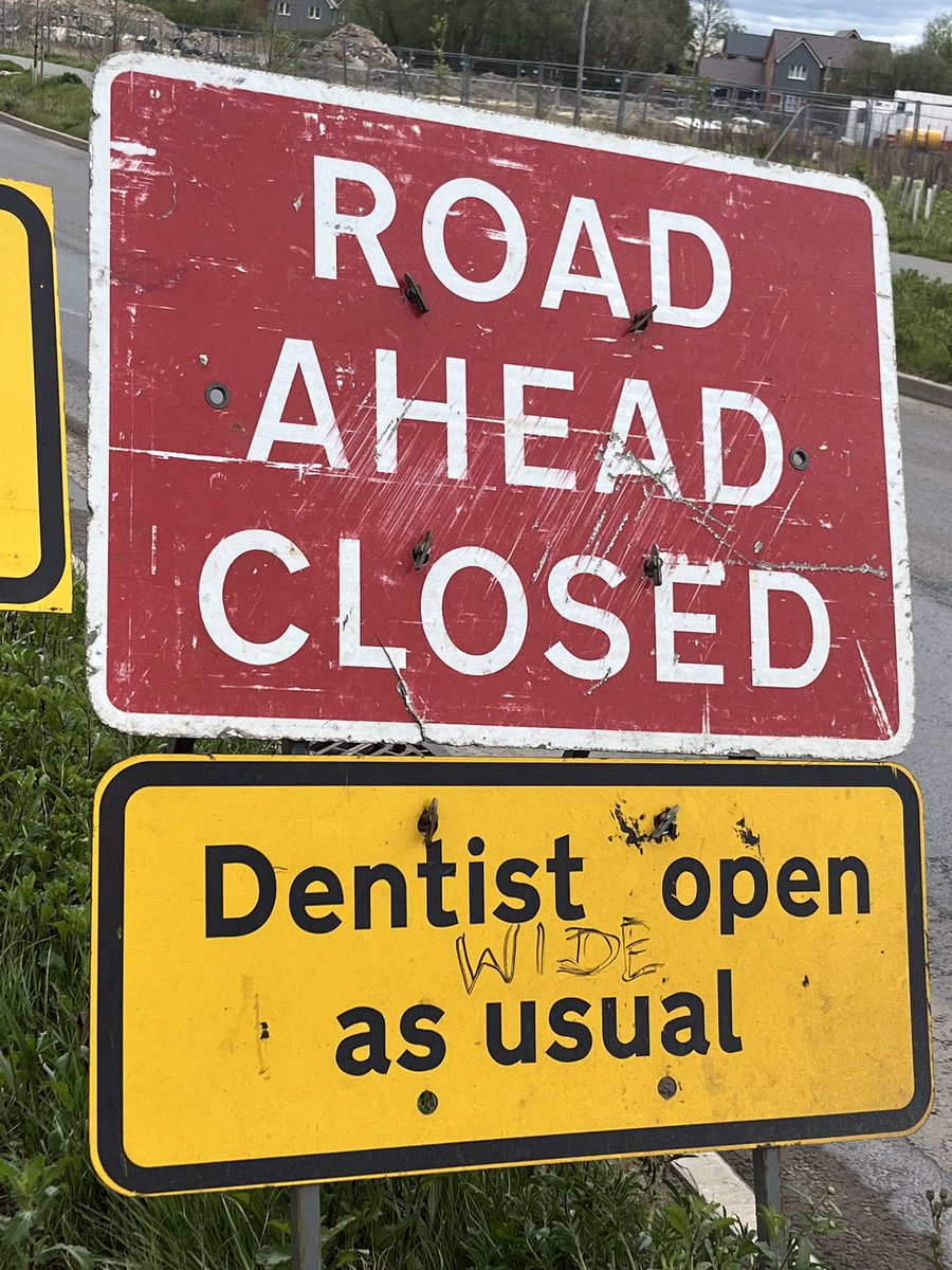 Injecting a bit of humour into the local road closure…
