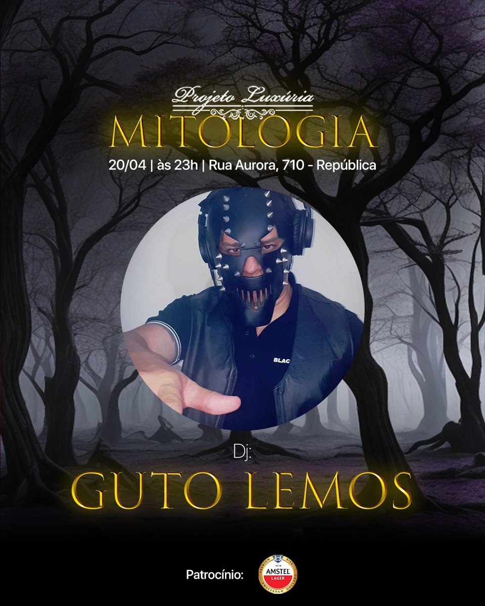 _projetoluxuria's tweet photo. Curiosos para saberem quem vai comandar a nossa playlist? Confira agora os 3 DJs que vão deixar todo mundo em clima de luxúria e prazer durante a festa do dia 20/04.

Dê vida à sua imaginação com trajes excêntricos e acessórios que transbordam criatividade. https://t.co/iuK6A88i4N